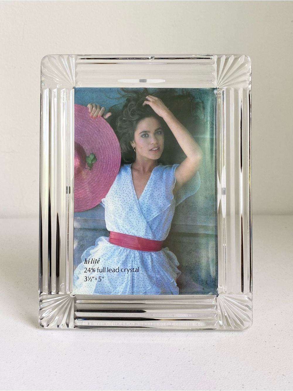 Vintage Hi-Lite 24% Full Lead Crystal Picture Frame